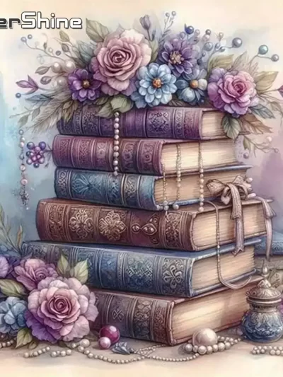 Evershine 5D Diamond Painting Book Cross Stitch Diamond Mosaic Rose Rhinestones Embroidery Flower