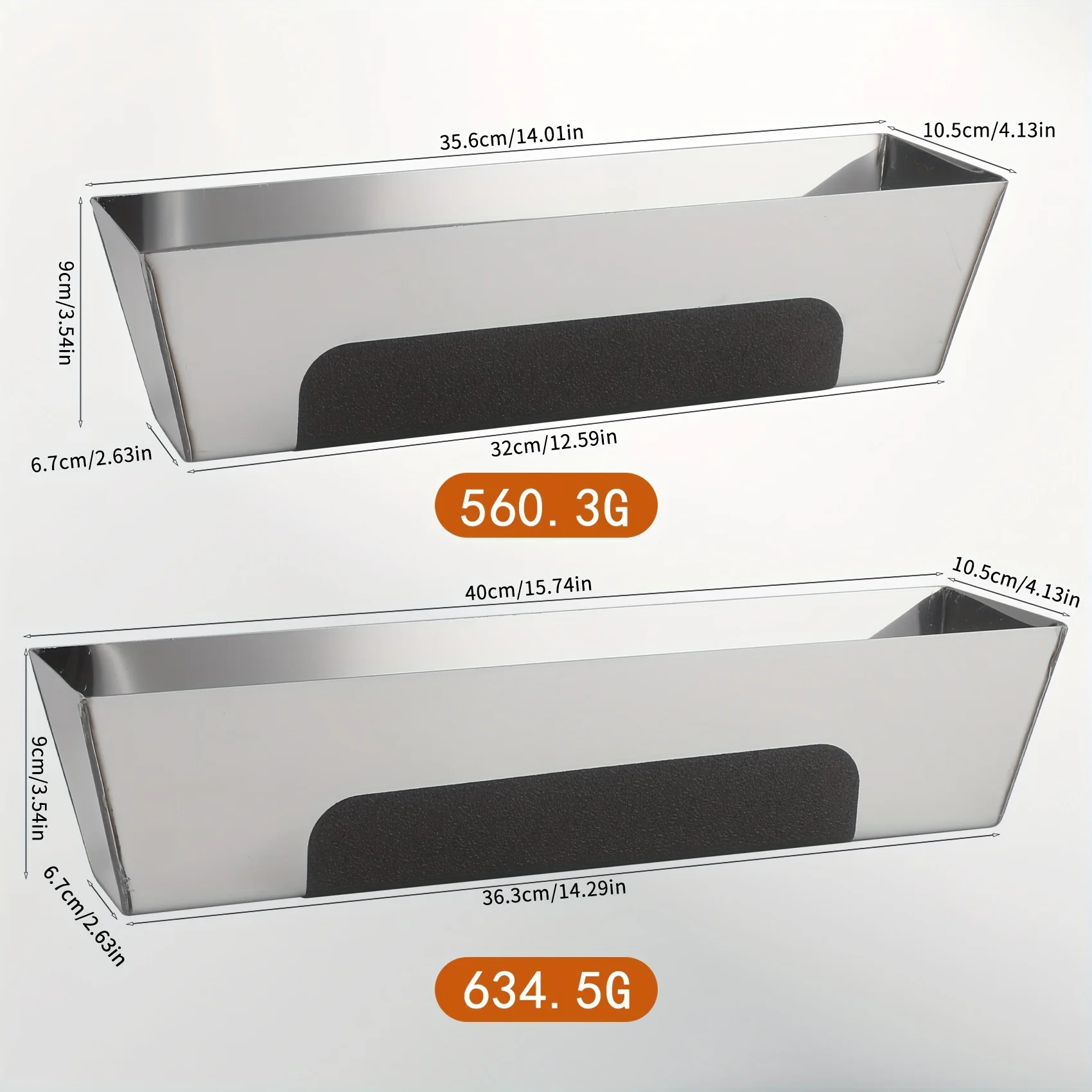 1 PCS 10''/12" /14'' Stainless Steal Drywall Taping Mud Pan with Non Slip Grip - Image 11