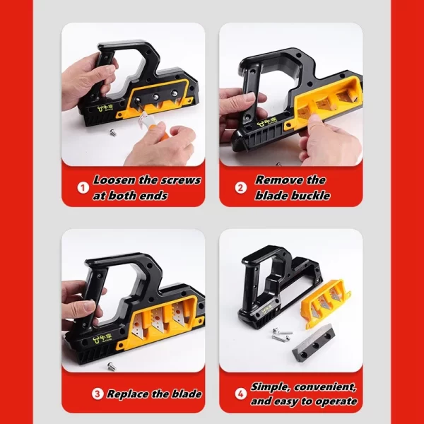 45°/60° Woodworking Chamferer Planers Plasterboard Gypsum Board Hand Plane Drywall Edge Chamfer Trimmer - Image 2