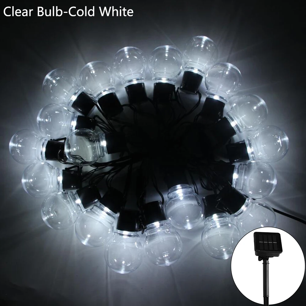 5/7/12M Led Globe Solar Fairy String Lights Christmas Garland Street Wedding Bulb Lamps Outdoor - Image 8