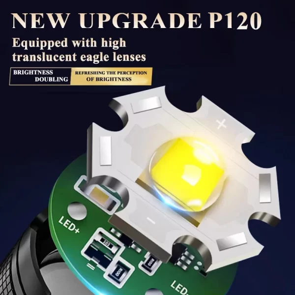 High Strong Power Led Flashlights 2000LM Tactical Torch with Display Light USB Charging - Image 15