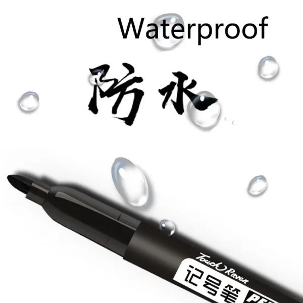 6 PCS Permanent Marker Pen Manga Drawing Markers Black Blue Red Waterproof - Image 3