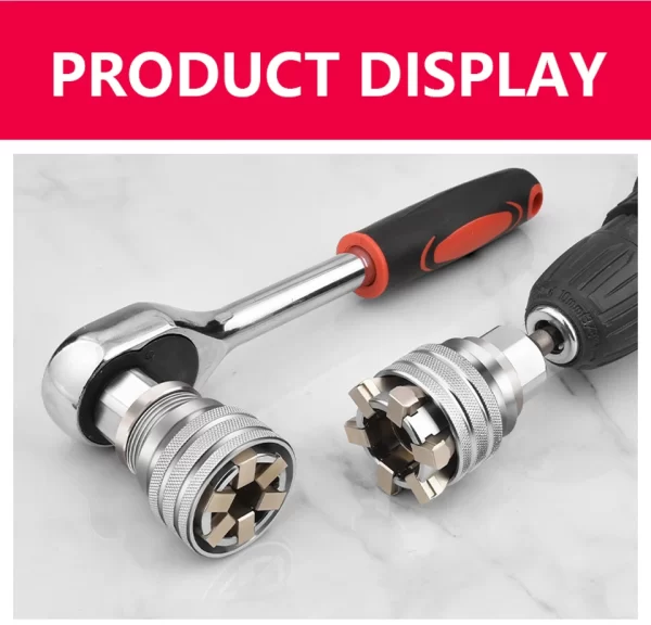 Universal sleeve 3/8 inch 10-19 mm Adjustable Hex universal Socket Torque Ratchet  Wrench - Image 15