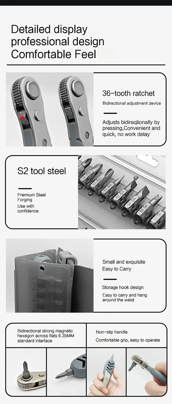 Small Tools Sets Ratchet Wrench Set Bookcase Air Conditioning Tool Kit - Image 12