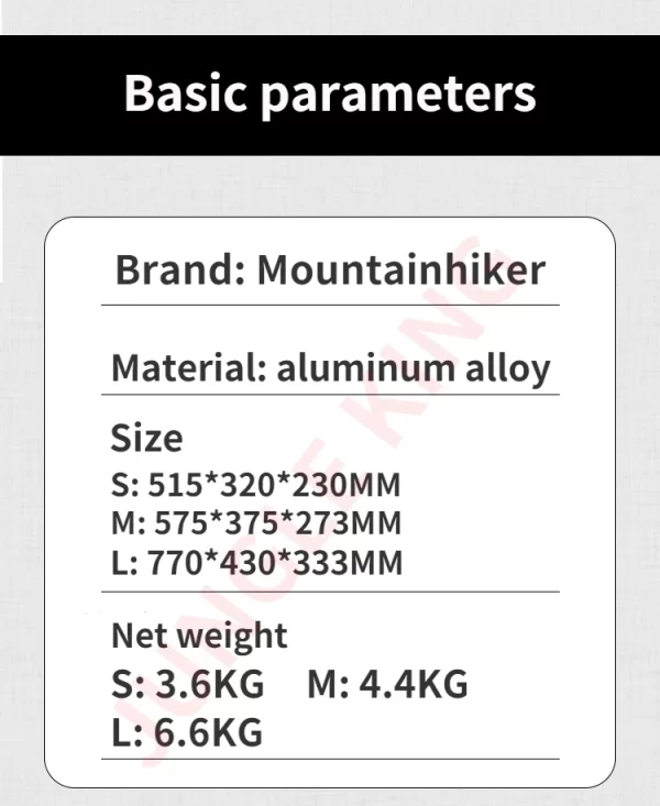 MOUNTAINHIKER Outdoor Storage Box Camping Picnic Travel Aluminum Alloy Large Capacity Box Silver Storage Bag 30-80L - Image 31