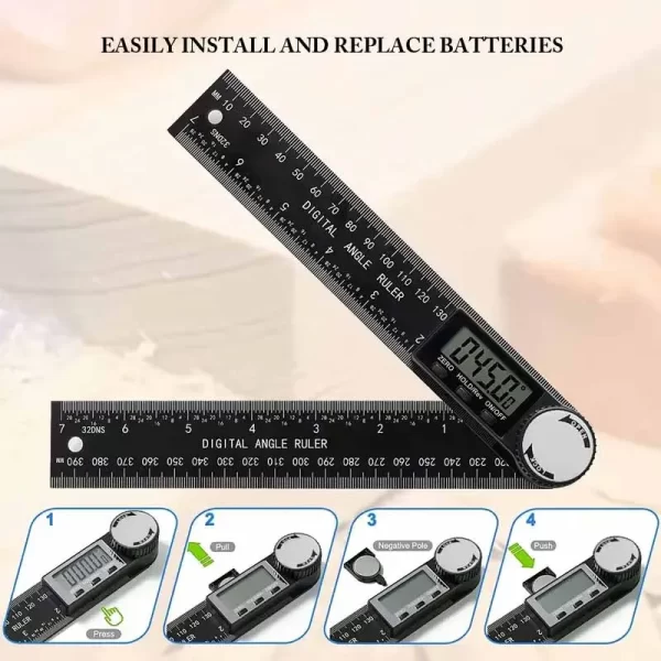 1 PC 2 in 1 Digital Angle Detector Scale Suitable for Woodworking Measurement Tools High Accuracy - Image 3