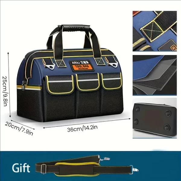 AIRAJ Multifunctional Tool Bags 1680D Oxford Cloth Electrician Bags Waterproof - Image 8