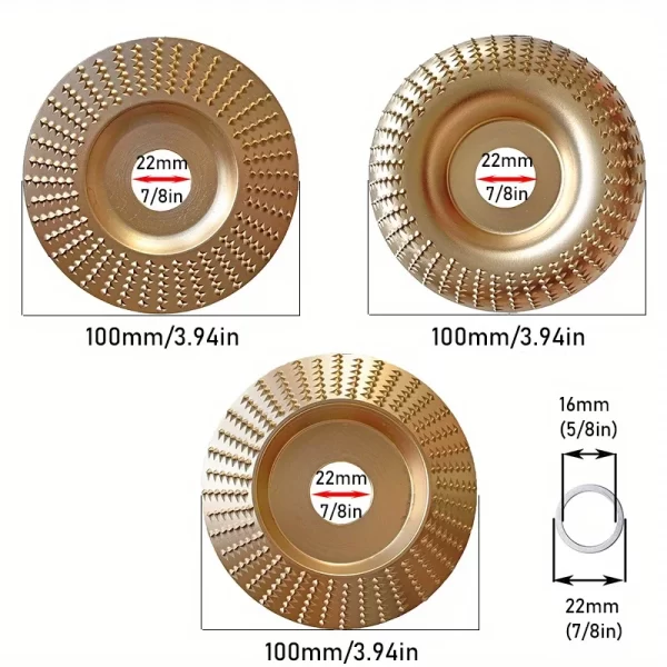 1/3pcs Woodworking Carving Wheel Polishing Wheel Versatile Sanding Disc Wood Shaping Tool Abrasive Disc - Image 2