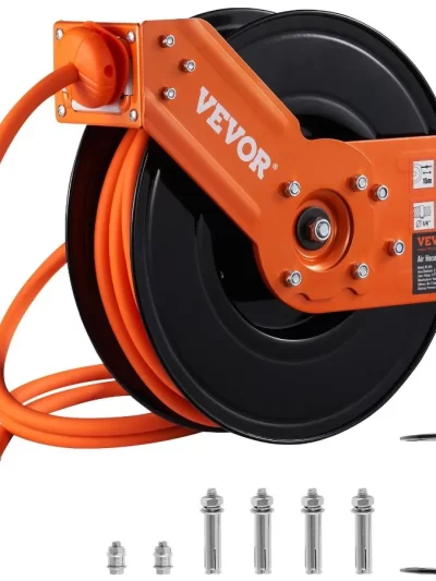 Retractable Air Hose Reel 3 8 IN x 50 FT Hybrid Air Hose Max 300PSI