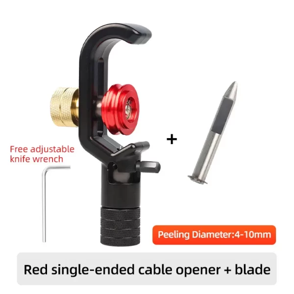 SAIVXIAN Armored Wire Stripper 4-10mm & 8-28mm Optical Cable Slitter Fiber Optic Stripping Tool Jacket Slitter Sheath Cutter - Image 9