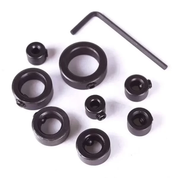 STONEGO 8pcs Drill Bit Depth Stop Rings - 3-16mm Adjustable Collars - Image 3
