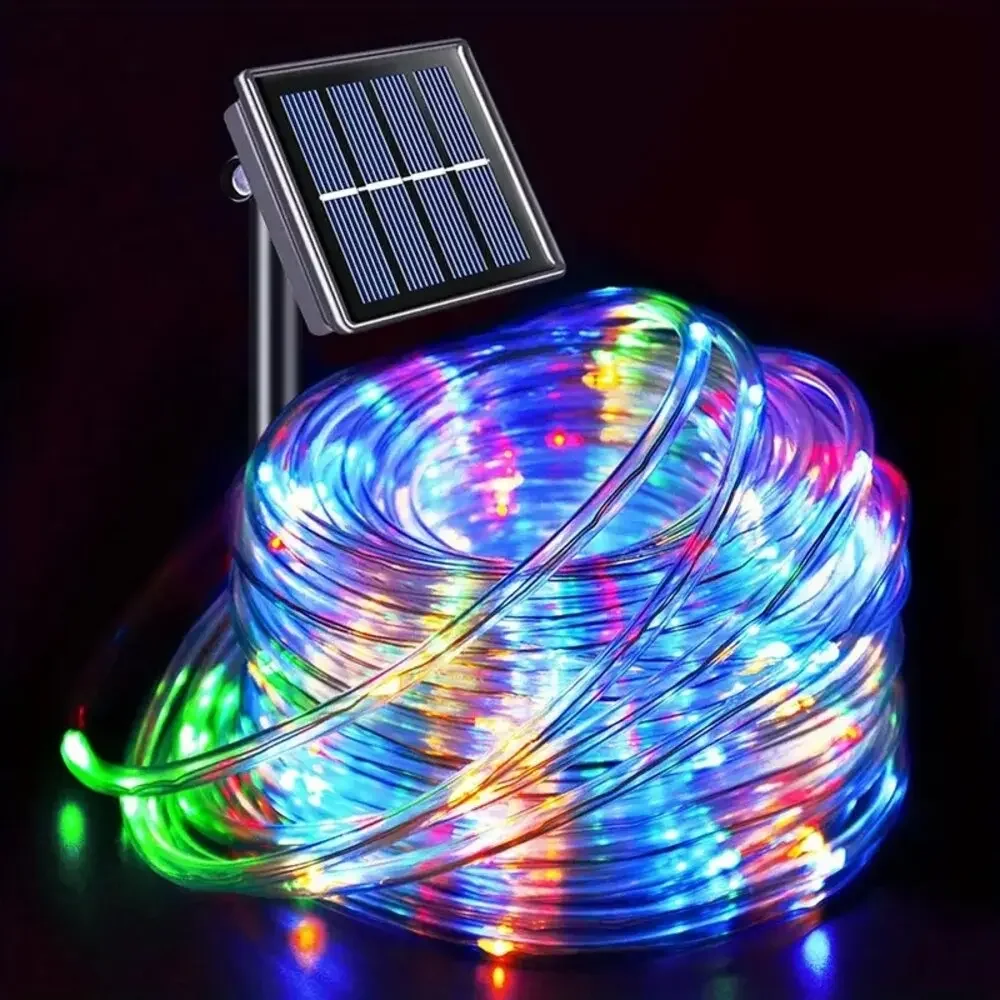 Outdoor Solar Tube Rope Led Light Garden Christmas Decoration Fairy String Light - Image 9