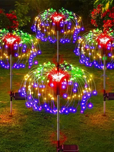 LED Solar Firework Lights Garden Decoration Fairy Lights Waterproof Outdoor