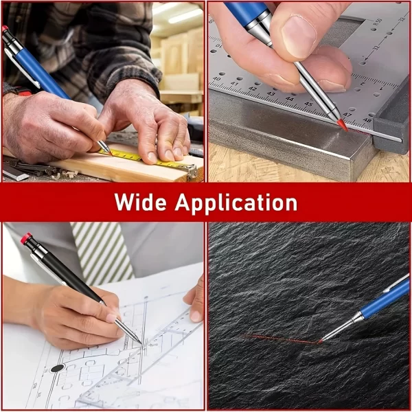 2.8mm Metal Solid Carpenter Mechanical Pencil With Holder Deep Hole Mechanical Marker - Image 5