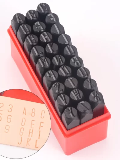 QJH Number Stamp (0-9) Letter Stamp Set (A-Z) Punch Perfect for Imprinting Metal Stamping Kit, Plastic, Wood, Leather 2-12.5MM