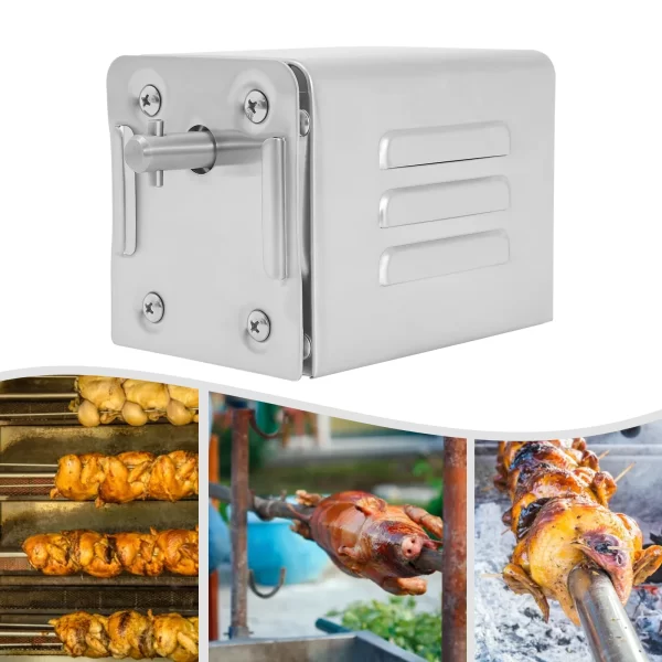 Automatic BBQ Rotisserie Motor, 2RPM Stainless Steel Grill Spit Roaster - Image 5