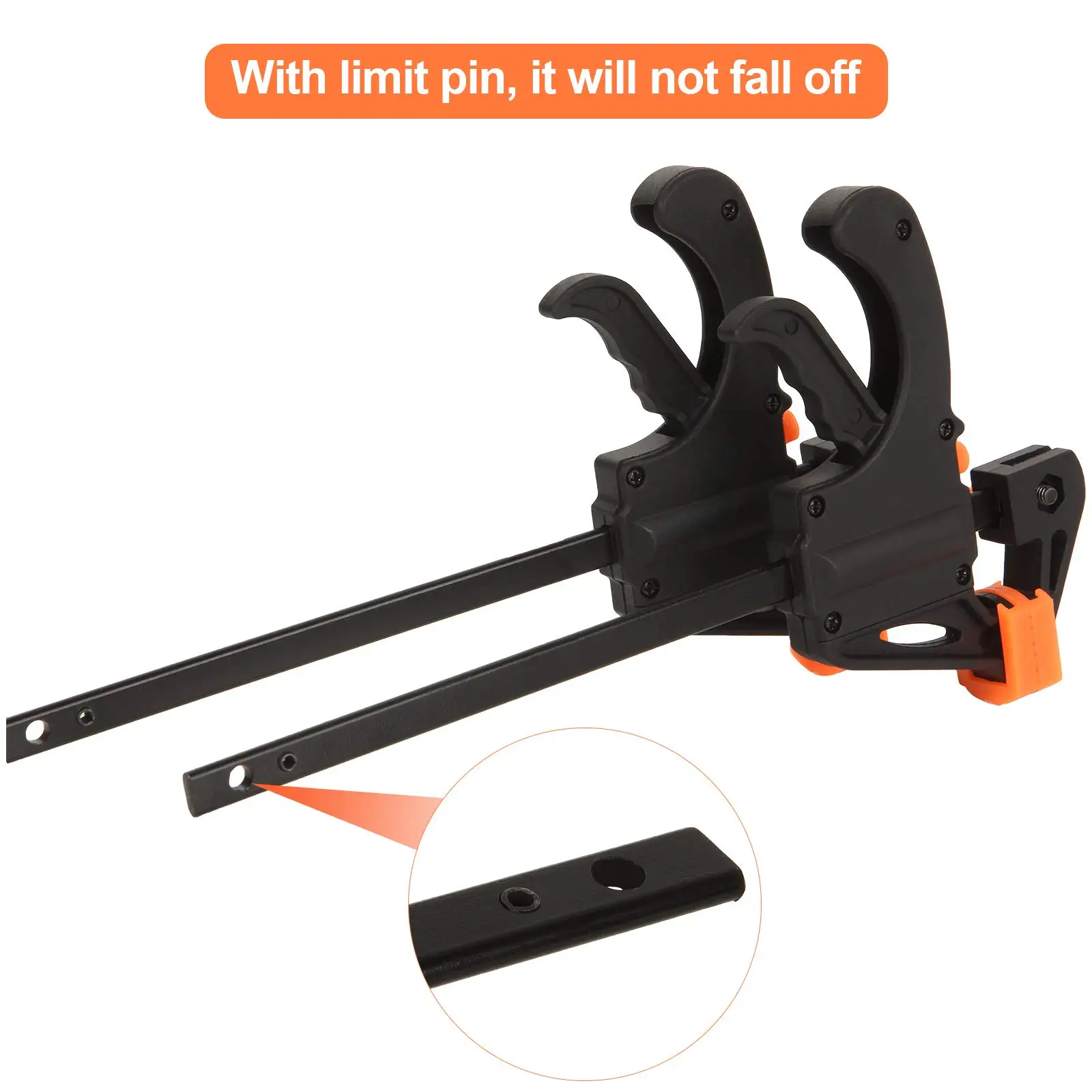 5/2pcs Woodworking Work Bar 4 Inch Clamp Clip Set Hard Quick Ratchet Release - Image 4