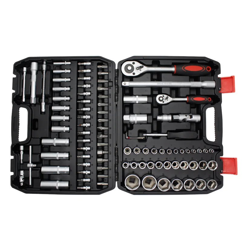 Heavy Duty 94 Pcs Tools Set for Mechanics Long Socket Mars Ratchet Handle Bits Extension Bar - Image 3