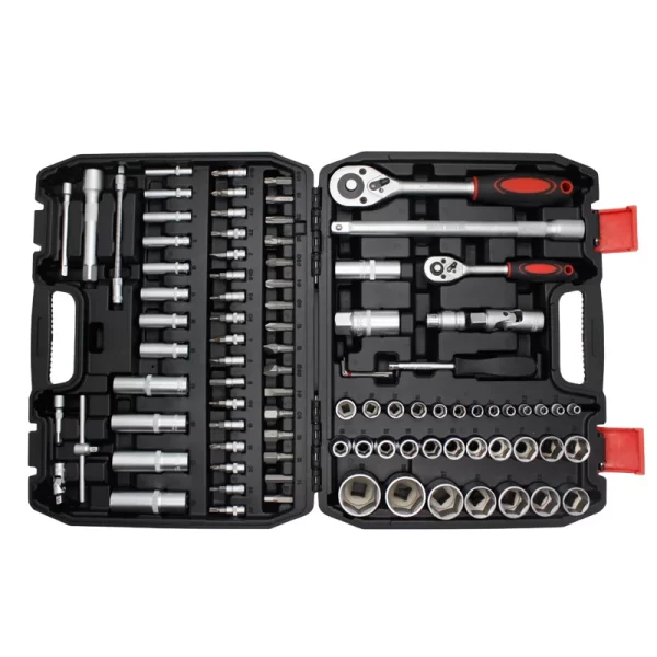 Heavy Duty 94 Pcs Tools Set for Mechanics Long Socket Mars Ratchet Handle Bits Extension Bar - Image 3