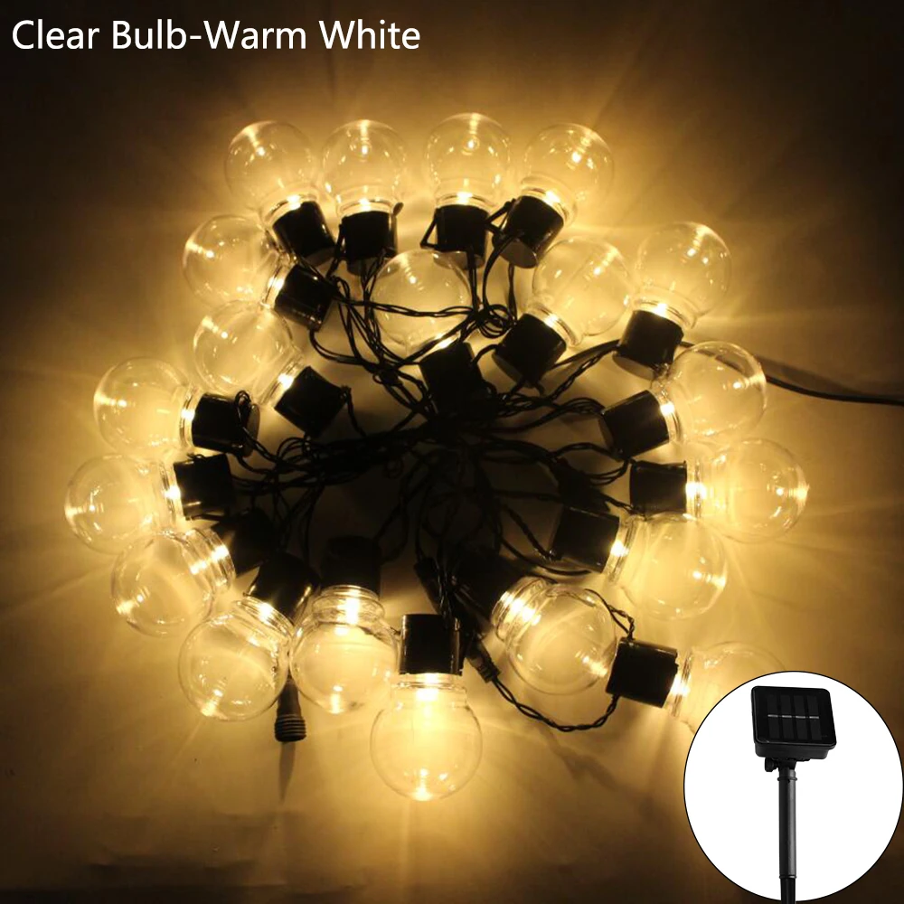 5/7/12M Led Globe Solar Fairy String Lights Christmas Garland Street Wedding Bulb Lamps Outdoor - Image 7