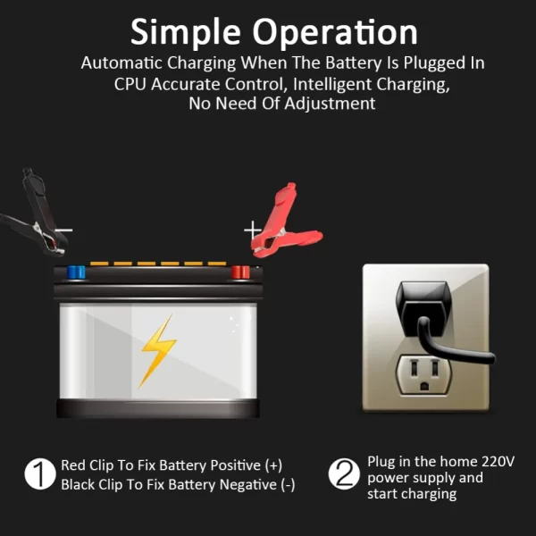 12V 6A Full Automatic Car Battery Charge Device Digital Pulse Repair Charger Intelligent Power Charger - Image 21
