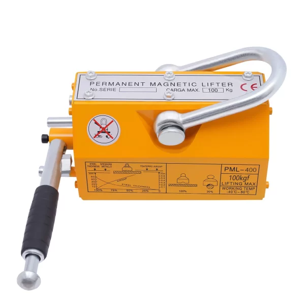 Steel Magnetic Lifter 220 LB Metal Lifting Magnet 100 KG Magnetic Lift Hoist Shop Crane(100KG) - Image 2
