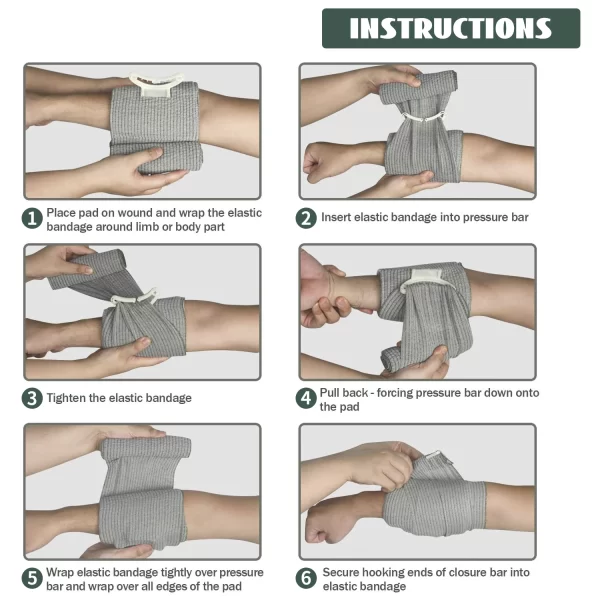 1pc/4pcs First Aid Trauma Hemostatic Bandage Tactical First Aid Training Bandage - Image 6