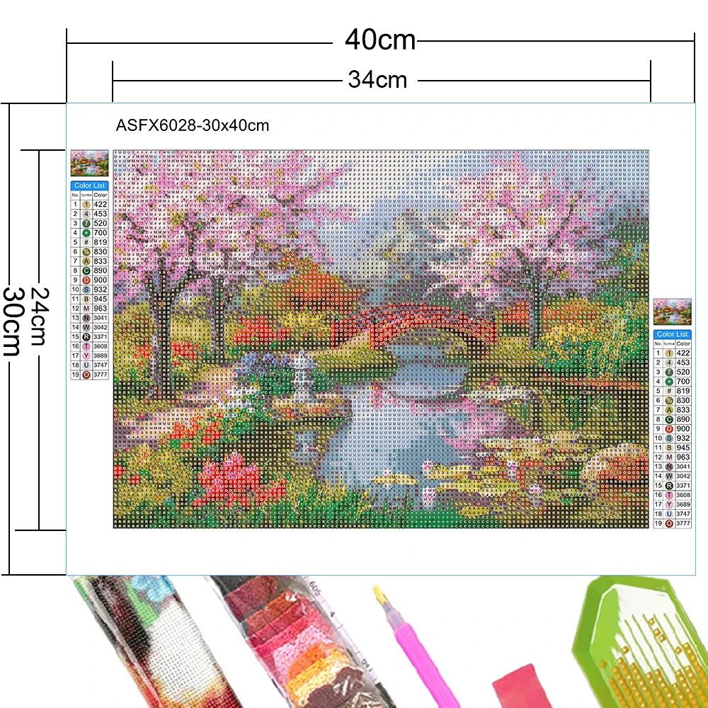 5D DIY Diamond Painting Landscape House Full Round Drill Embroidery Forest Scenery Cross Stitch Set Art Home - Image 4