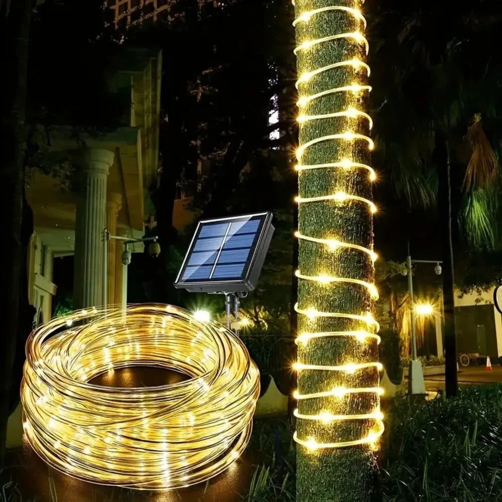 Outdoor Solar Tube Rope Led Light Garden Christmas Decoration Fairy String Light - Image 15