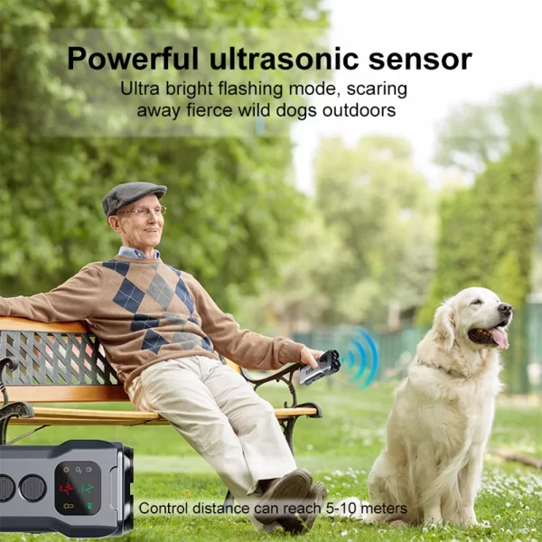 Ultrasonic Dog Repeller Double/Three Head LED Flashlight Anti Barking Training Deterrent Device Rechargeable Dog Repeller ﻿ - Image 6