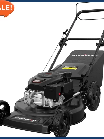 Self Propelled Gas Lawn Mower, 22 in. 170cc OHV Engine 3-in-1 Rear Wheel Drive, High Wheels