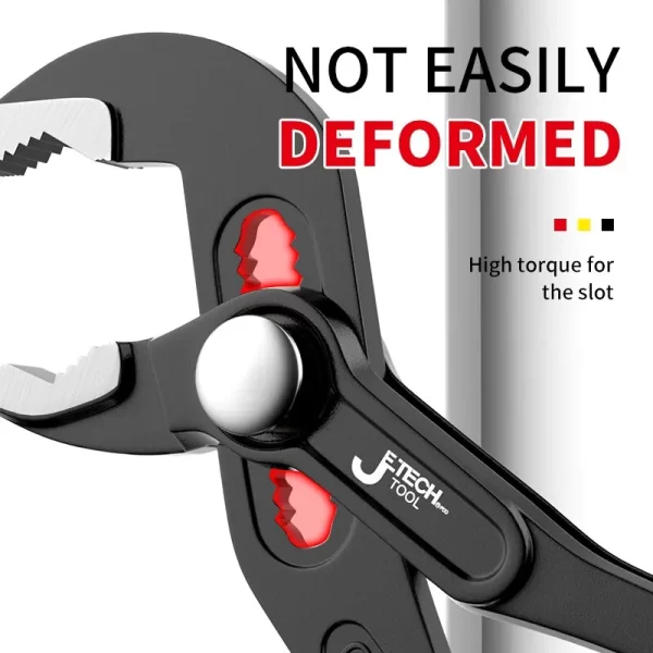 Water Pump Pliers Quick-Release Plumbing Pliers Pipe Wrench Adjustable Water Pipe Clamp Pliers - Image 3