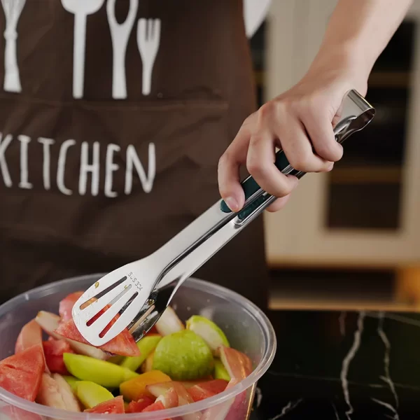 1pc Non Slip Stainless Steel Food Tongs Meat Salad Bread Clip Barbecue Grill Buffet Clamp Cooking Tools Kitchen Accessories - Image 15