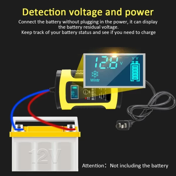 12V 6A Full Automatic Car Battery Charge Device Digital Pulse Repair Charger Intelligent Power Charger - Image 22