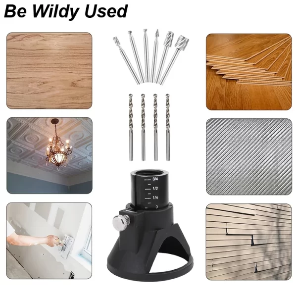 Rotary Router Milling Cutter Guide Attachment Twist Drill Bit Wood Carving Tool Kit Dedicated Locator - Image 15