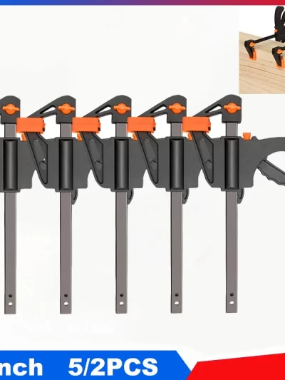 5/2pcs Woodworking Work Bar 4 Inch Clamp Clip Set Hard Quick Ratchet Release