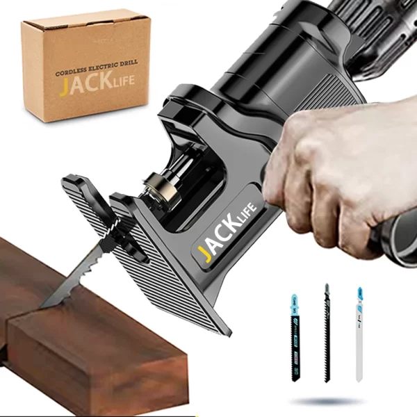 JANGKLIFE Screwdriver Conversion Head, Electric Drill to Electric Saw, Household Reciprocating Saw