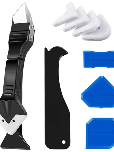 5 in1 Silicone Remover Sealant Smooth Scraper Caulk Finisher Grout Kit