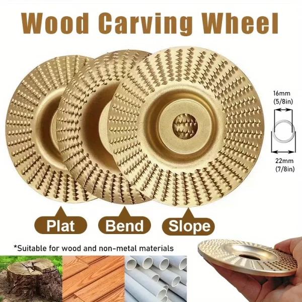 1/3pcs Woodworking Carving Wheel Polishing Wheel Versatile Sanding Disc Wood Shaping Tool Abrasive Disc