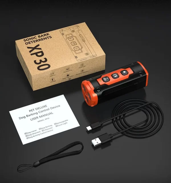 2023 Release Pet Dog Repeller Ultrasonic Dog Training Device Rechargeable Anti Dog Bark Deterrent Device With LED Flashlight - Image 11