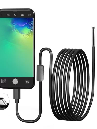 USB Endoscope for OTG Android Phone 5.5mm Borescope Inspection Snake Camera IP67 Waterproof with 6 LED Lights For Type C