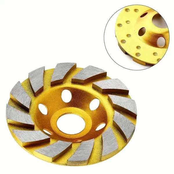 4 Inch Concrete Turbo Diamond Grinding Cup Wheel 12 Segs Heavy Duty Angle Grinder Wheels For Angle Grinder - Image 3