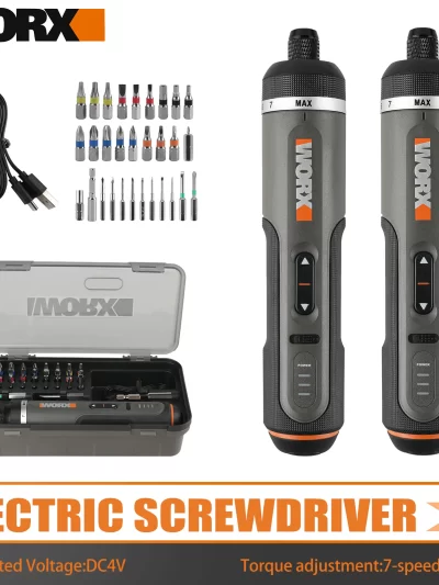 Worx 4V Electrical Screwdrivers Set WX242 Portable Smart Cordless Power Screw Driver Mini Electric Drill Home Repair Power Tool