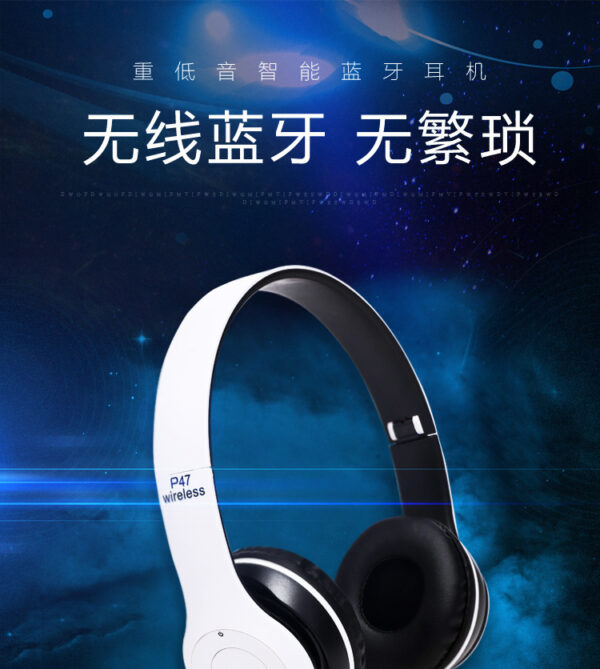 Stereo P47 Headset 5.0 Bluetooth Headset Folding Series Wireless Sports Game Headset for iPhone XiaoMi - Image 8