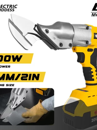 180W Cordless Yellow Electric Scissors 180N Electric Iron Shears Chrome Vanadium Steel Pruning Shears For Dewalt 20V Battery