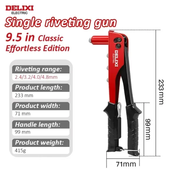 DELIXI ELECTRIC Rivet Gun，Manual Professional Pull Gun High Lever - Image 7