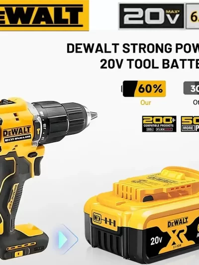 MAX Flexvolt 20V Dewalt Battery 6AH Rechargeable Lithium Ion Battery, Dewalt DCB200 Power Tool Replacement Battery DCB609 DCB547