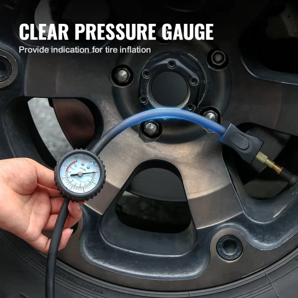 SucceBuy Tire Inflator Compressor 6-10 CFM Heavy Duty Air Compressor Dual-Cylinder 150PSI Air Pump - Image 3