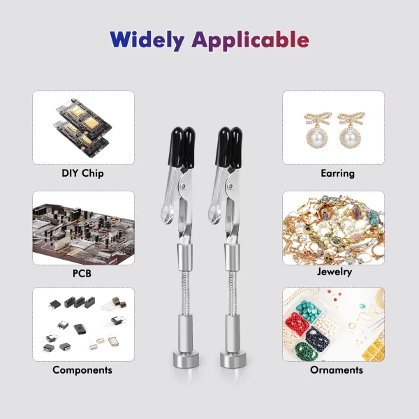 NEWACALOX Magnetic Mini Soldering Flexible Arm PCB Circuit Board Holder Soldering - Image 33