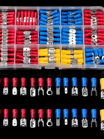 280pcs Wire Connector Kit Male Female Insulated Terminals Cold Crimp Terminals Assorted Crimp Terminals Spade Butt Connector Kit